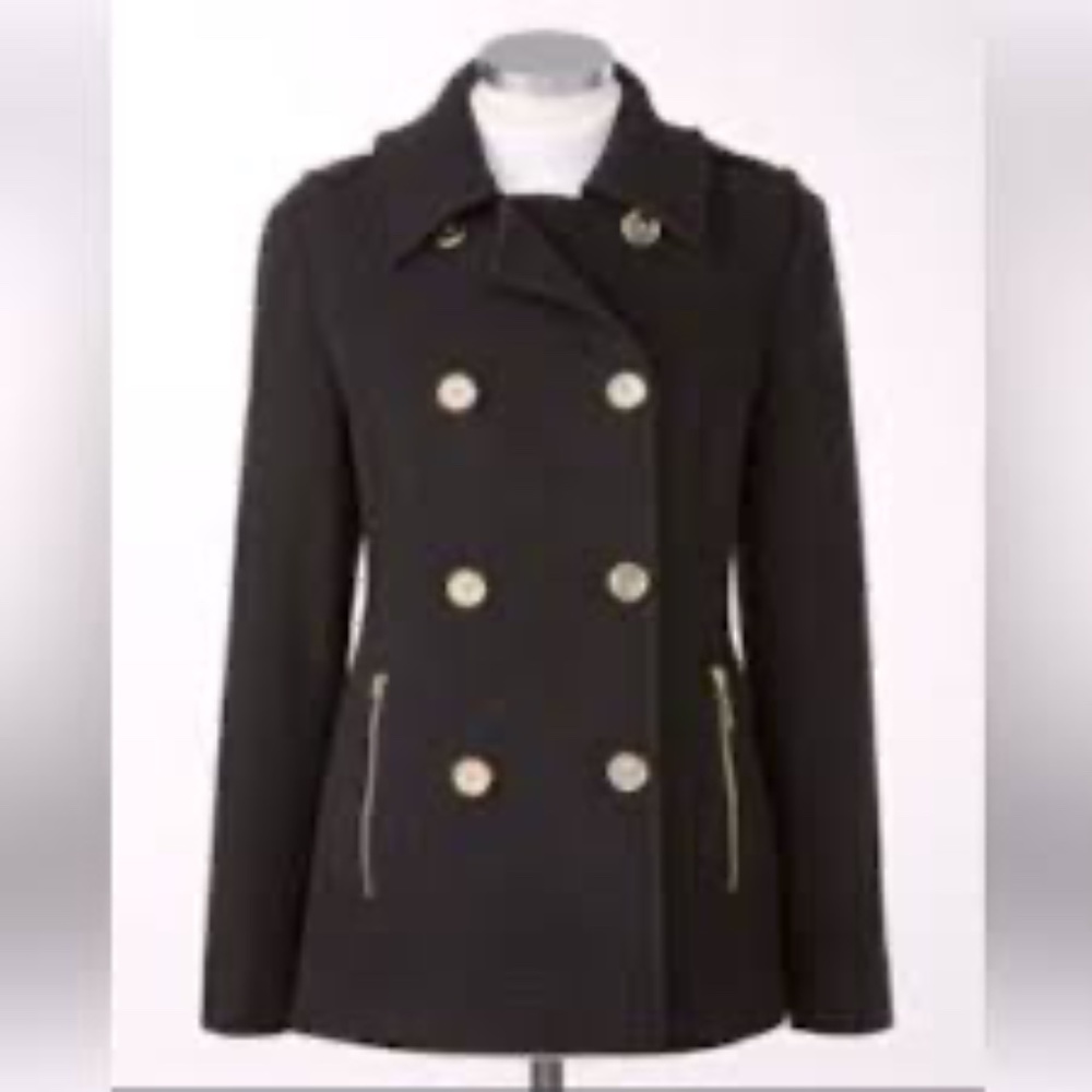 Coldwater Creek Black Peacoat